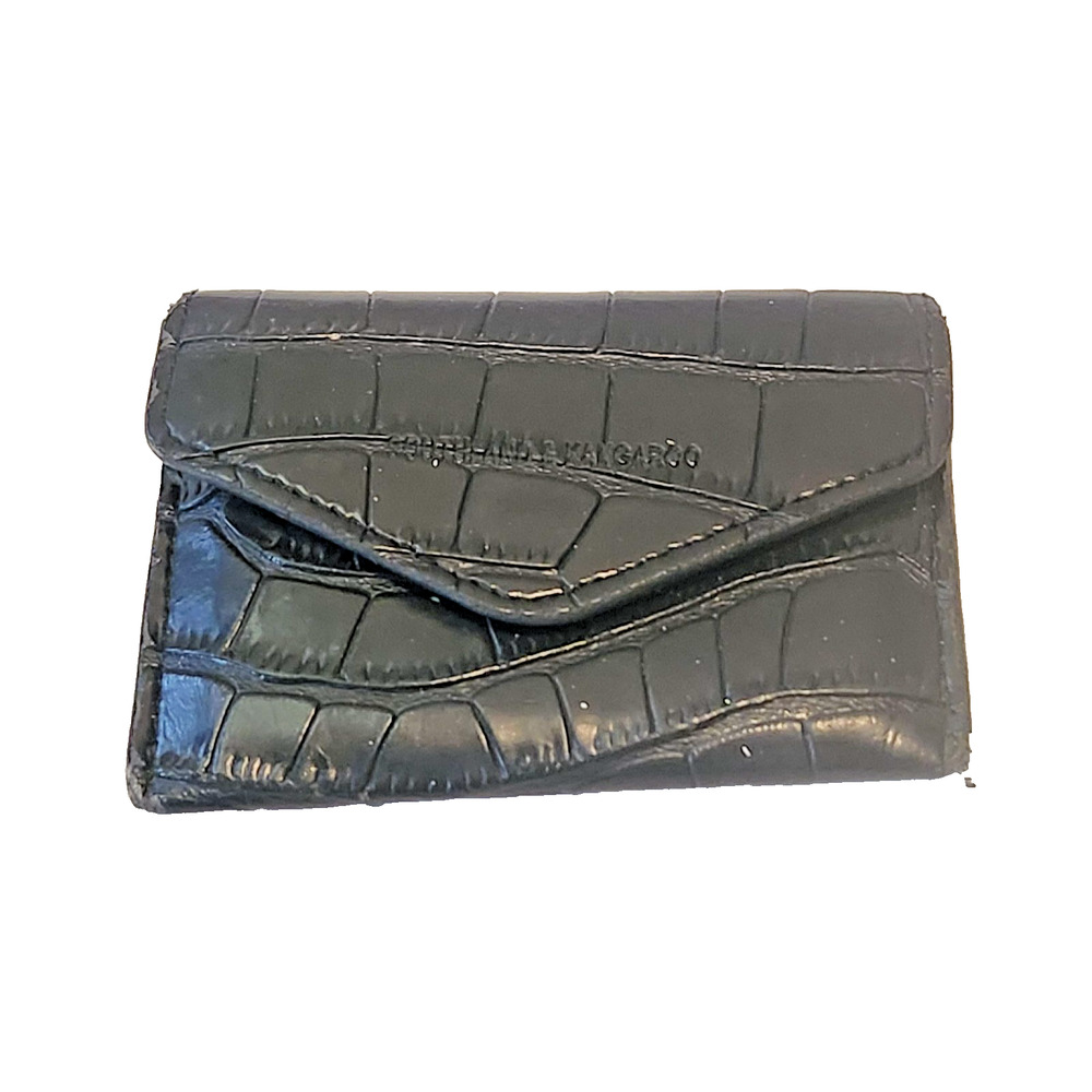 Southland & Kangaroo Crocodile Skin Snap Closure Coin Purse Mini Card Wallet